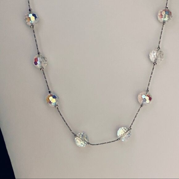 NWOT Pretty Aurora Borealis Necklace and Earring Set - Picture 3 of 11